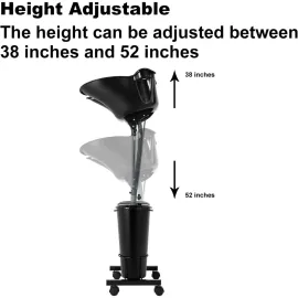 Plastic Shampoo Bowl Unit with 2 Bucket with Electric Pump and Drain Hoses, 270 Degree Rotation of Shampoo Basin