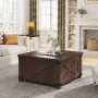 Lift Top Coffee Table with Storage, 35.7 W Square Coffee Tables for Living Room, Small Coffee Table with Large Hidden