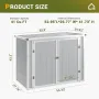 41 Cubic Foot Outdoor Horizontal Storage Shed, Weatherproof Resin Storage Shed, Thickened Floor, Gas Spring, Lockable Door