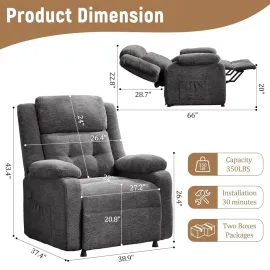 Power Recliner Chair for Adults, Oversized Electri..