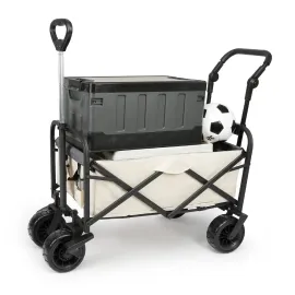 Collapsible Folding Garden Outdoor Park Utility Wagon Picnic Camping Cart with Bearing and Brake 8