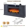 Fireplace TV Stand for 80 Inch TV, 35.7 Tall Farmhouse Entertainment Center W/36'' Electric Fireplace, Media Console