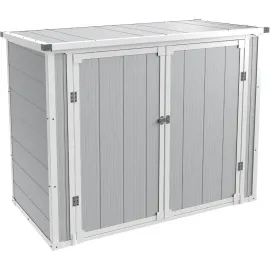 41 Cubic Foot Outdoor Horizontal Storage Shed, Weatherproof Resin Storage Shed, Thickened Floor, Gas Spring, Lockable Door
