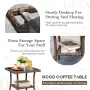 Outdoor Rocking Chairs 3 Piece Patio Furniture Set with Side Table & Cushions, Wicker Porch Rocker Bistro Set High, Customized