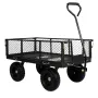 Heavy Duty 400 Lbs Capacity Mesh Steel Garden Cart, 4 Cu.Ft Heavy Duty Garden Cart with 180° Rotating Handle, Customized