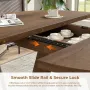 Extendable Round Dining Table for 4-8,Modern Kitchen Oval Dining Table with Removable Leaves Space Saving, Wood Base, Customized