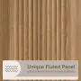 Buffet Cabinet with Storage, 118 Accent Sideboard Modern Credenza Set of 2 with Doors & Adjustable Shelves Fluted Media