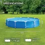 12 x 2.5 Foot Metal Frame Above Ground Swimming Pool, Type A Filter, Protective Cover, and Complete Maintenance Kit, Customized