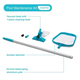 12 Foot by 30 Inch Framed Above Ground Swimming Pool with 42 Inch Tall Ladder, Maintenance Kit Vacuum Skimmer, Customized