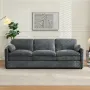 Modern Sofa, 89 Cloud Couch w/Pillows, Pocketed Spring Seats, Comfy 3-Seater Plush Foam Cushions, Chenille Fabric