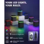 Black Nightstand with Charging Station & LED Lights, Modern Night Stand with 3 Drawers and Sliding Top, Bedside, Customized