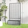 Wooden Raised Garden Bed with Trellis, Removable Pots, Drainage Holes for Climbing Vines, Vegetables, Flowers, Customized