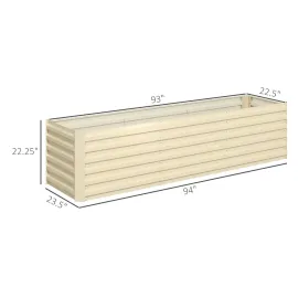 8 x 2 x 2ft Galvanized Raised Garden Bed Kit, Outdoor Metal Elevated Planter Box with Safety Edging, Large Raised, Customized