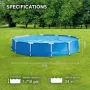 12 Foot by 30 Inch Framed Above Ground Swimming Pool with 42 Inch Tall Ladder, Maintenance Kit Vacuum Skimmer, Customized