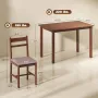 5-Piece Solid Wood Dining Table Set for 4, Farmhouse Kitchen Table with Upholstered Chairs for Small Space, Customized