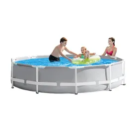 10ft x 30in Prism Metal Frame Above Ground Swimming Pool with Filter Pump and Cleaning Maintenance Kit with Vacuum, Customized