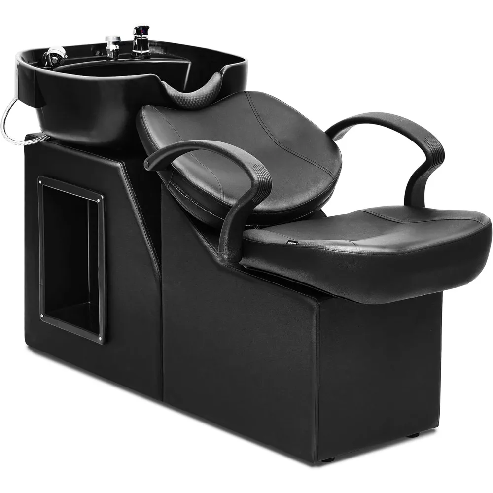 Plastic Shampoo Bowl Chair, Barber Backwash Chair, Hair Washing Station for Spa Beauty Salon