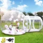 10ft Inflatable Bubble House Dome, Clear PVC Inflatable Bubble House Tent, 600W Air Pump Party Inflatable Dome