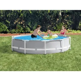 10ft x 30in Prism Metal Frame Above Ground Swimming Pool with Filter Pump and Cleaning Maintenance Kit with Vacuum, Customized