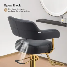 Barber Chairs for Barbershop Black and Gold Styling Chair, Salon Chair for Hair Stylist Heavy Duty Hydraulic Pump
