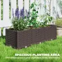 4 x 1 x 1 ft Raised Garden Bed, Indoor Outdoor Plastic Planter Box with Drainage Holes, Drain Plugs and Water, Customized