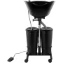 Plastic Shampoo Bowl Unit with 2 Bucket with Electric Pump and Drain Hoses, 270 Degree Rotation of Shampoo Basin