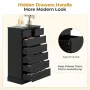 Tall Dresser with 7 Drawers for Bedroom, 51.8'' High Chest of Drawers Storage Organizer for Closet, Modern Taller, Customized