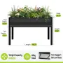 48x24x32in Outdoor Galvanized Raised Garden Bed with Legs, 600LB Elevated Planter Box for Vegetable, Flowers, Customized