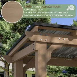 8' X 5' Outdoor Hardtop Gazebo, BBQ Gazebo with Workbench Frame for Lawn, Garden, Patio