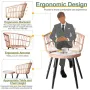 3 Piece Patio Furniture Set Outdoor Wicker Bistro Rattan Chairs Conversation Set of 2 with Coffee Table, Customized