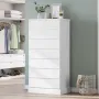 White Tall Dresser for Bedroom with 8 Drawers, 59.6