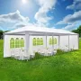 10' X 30' Outdoor Waterproof Gazebo Canopy Tent with Removable Side Walls and Windows, Heavy Duty Tent, White