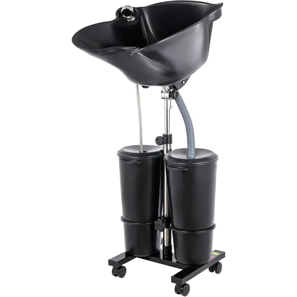 Shampoo Basin Electric Pump Shampoo Basin Hair Washing Sink with 2 Buckets for Water Storage and Drainage Portable