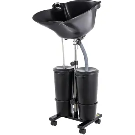 Shampoo Basin Electric Pump Shampoo Basin Hair Washing Sink with 2 Buckets for Water Storage and Drainage Portable