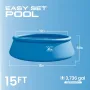 Easy Set 15 ft x 48in Above Ground Pool Set, Round Inflatable Swimming Pool with 1000 GPH Cartridge Filter Pump, Customized