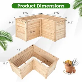 Wood Raised Garden Bed, 47.5