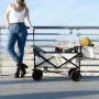 Collapsible Folding Garden Outdoor Park Utility Wagon Picnic Camping Cart with Bearing and Brake 8