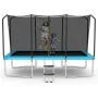 8' X 14' ASTM Certified Rectangular Trampoline with Fence, Ladder, Double-sided Galvanized Steel Frame, 440 Lbs Max Capacity