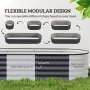 8' x 2' x 1.4' Galvanized Raised Garden Bed Kit, Outdoor Metal Elevated Planter Box with Safety Edging, Easy DIY, Customized