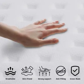 Queen Mattress, 14 Inch Hybrid Memory Foam Mattress in a Box, Cooling Gel for Pressure Relief & Back Pain Support, Customized
