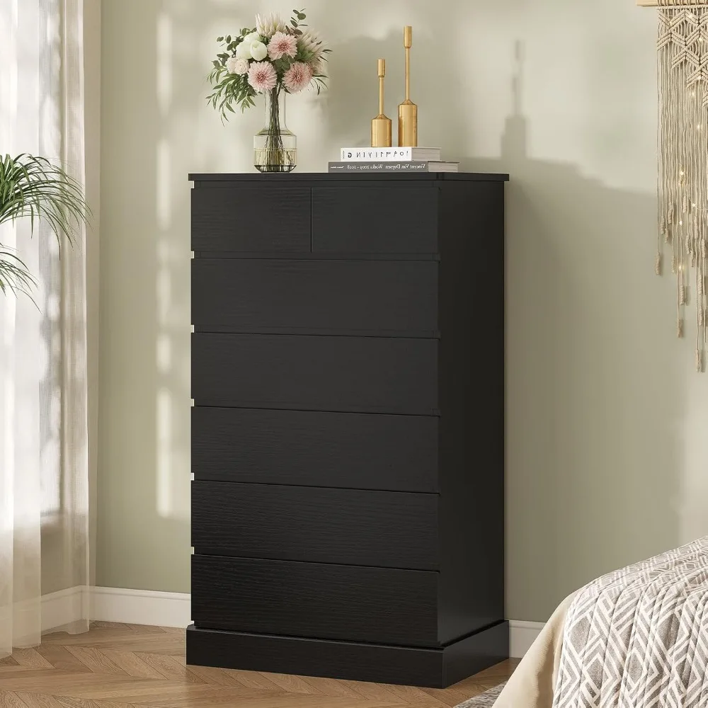 Tall Dresser with 7 Drawers for Bedroom, 51.8'' High Chest of Drawers Storage Organizer for Closet, Modern Taller, Customized