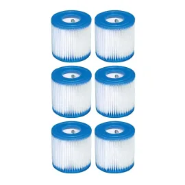 4 Person Metal Frame Outdoor Above Ground Pool Set with Drain Plug, Filter Pump, and 6 Type H Replacement Filter, Customized