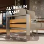Aluminum Patio Furniture Set, 5 Seats Sectional Metal Patio Furniture with Coffee Table, 6'' Thick Cushions, Customized