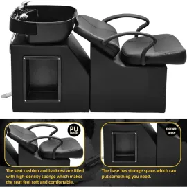 Plastic Shampoo Bowl Chair, Barber Backwash Chair, Hair Washing Station for Spa Beauty Salon