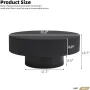 31 Inch Modern Round Coffee Table with Sturdy Base, Wood Center Tables for Living Room Reception Room, Easy Assemble