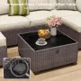 7 Piece Outdoor Patio Furniture Set, Outdoor Sectional Furniture, Rattan & Wicker Modern Modular Conversation Set, Customized