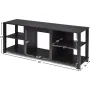 2-Tier TV Stand, Entertainment Television Stands, Modern Entertainment Centers with Adjustable Shelves
