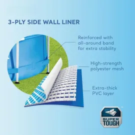 12 x 2.5 Foot Metal Frame Above Ground Swimming Pool, Type A Filter, Protective Cover, and Complete Maintenance Kit, Customized