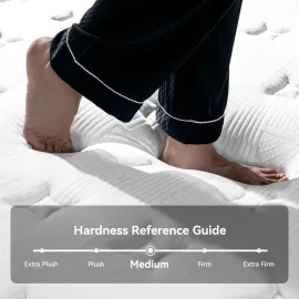 Queen Mattress, 10 Inch Hybrid Queen Size Mattresses in a Box, Memory Foam Individual Pocket Springs, Medium Firm, Customized