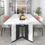 78 Inch Dining Table for 6 8 People, Modern Rectangular Kitchen Table W/Waterproof Tabletop,Large Modern Dining Room, Customized